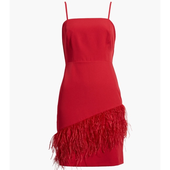 Sam Adelman Feather Hem Sheath Dress women’s size 6 - Picture 4 of 5